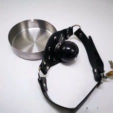 Slave Basin Ashtray Asphyxia Gag Binding Restraints Open Mouth Breathable Games