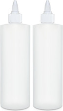 Condiment Squeeze Bottles, 16 OZ Empty Squirt Bottle with Twist Top Cap, Leak Pr