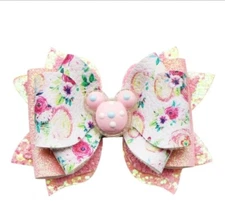 Pre-cut 3" faux leather hair bow PREMIUM DIY KIT Minnie Cartoon