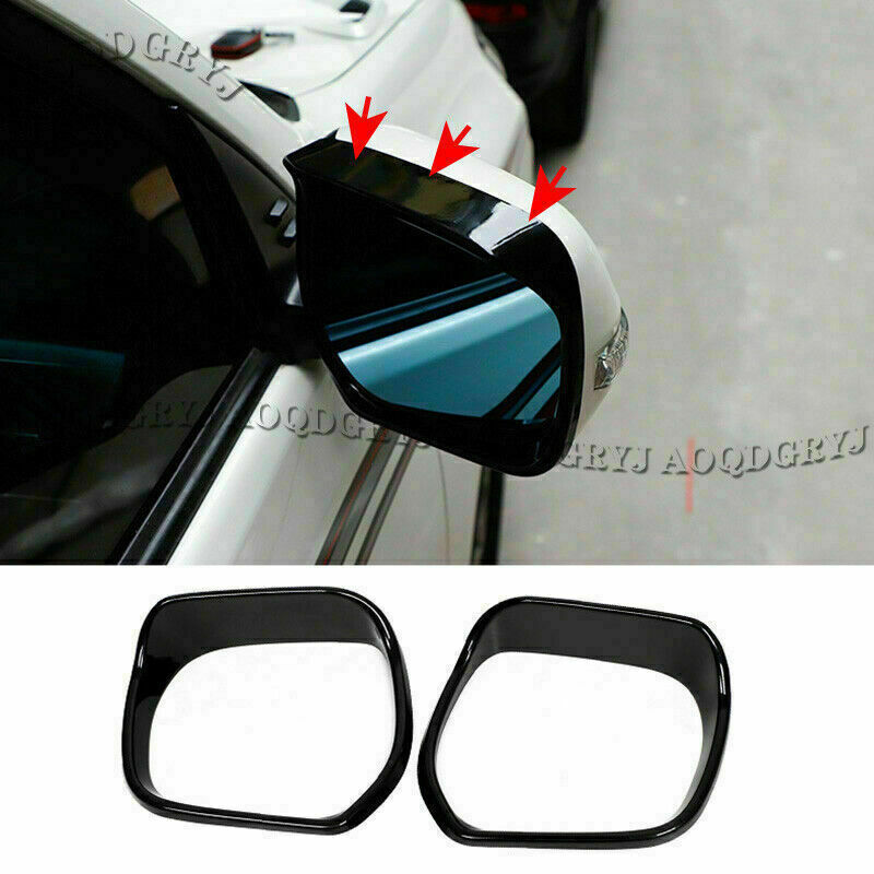 2016-21 Land Cruiser Glossy Black Rearview Mirror Frame Rain & Sun Guard