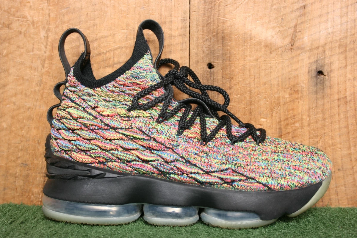 Nike LeBron 15 XV Multi-Color Knit Basketball Shoes Fruity Pebbles‎ Size 8.5 Nike LeBron 15 Multi-Color main image 3