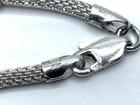 Milor Italy Sterling Silver 2 Tone Rhodium Plated Mesh Chain Stations Necklace — photo 5