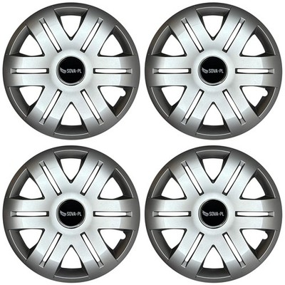 Radkappen 16'' Satz 4 Stk. silber + Nabenkappen SOVA-PL - K406
