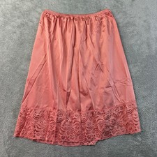 Vanity Fair Slip Skirt Women Medium Peach Y2K Fairycore Grunge 90s Whimsical VTG