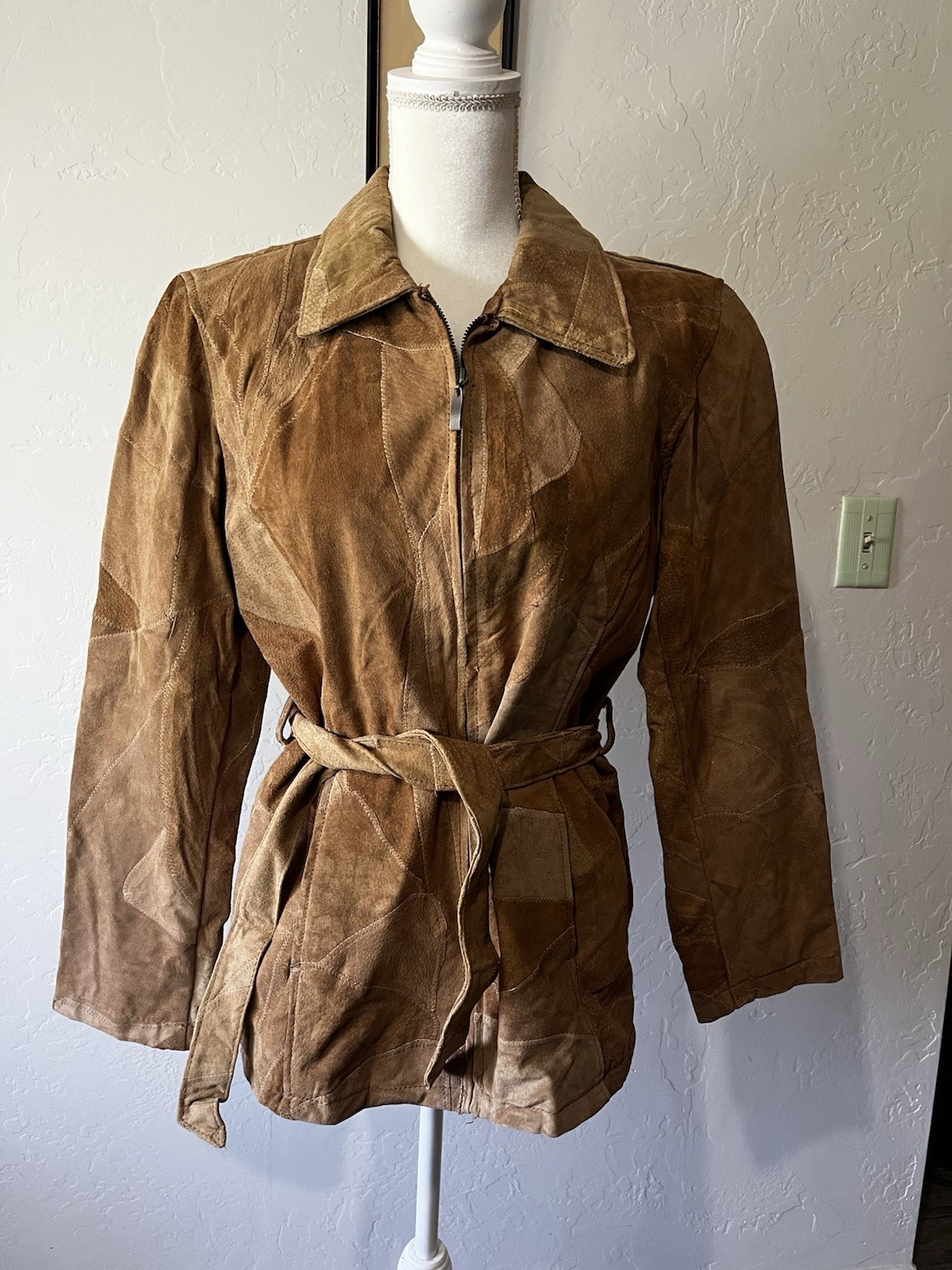 Womens Leather Works Patchwork Jacket - image 1