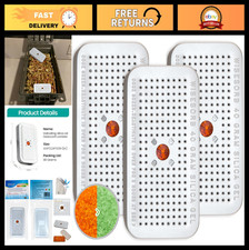 Reusable Silica Gel Canisters - 3 Pack, Moisture Absorber for Gun Safe, Car & Cl