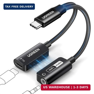 UGREEN Magnetic USB C to 3.5mm Audio Adapter and Charger 2 in 1 Hi-Res 32bit/384