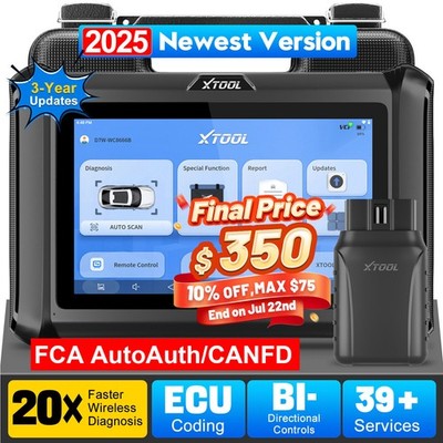 2025 XTOOL D7W V2.0 Full System Diagnostic Bidirectional OBD2 Scanner ECU Coding