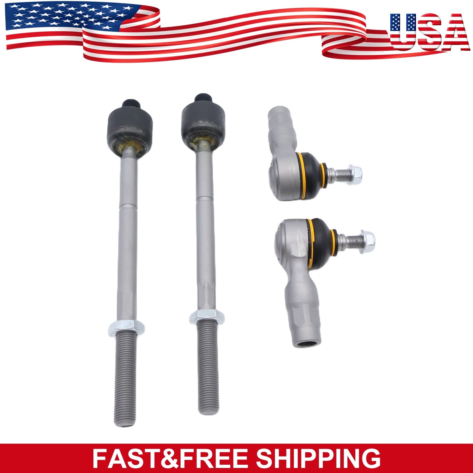 Maserati GranTurismo S 2003-2012 Front Right Inner Tie rod ends 4 pcs