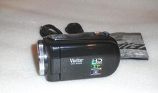 Vivitar DVR 910HD Video Camera Camcorder Black - Tested Works 2 cables