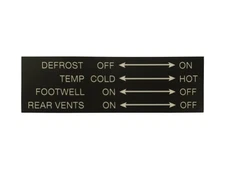 Climate Control Heater AC  Vent Sticker Decal Label Vanagon T3 Westy Camper Van