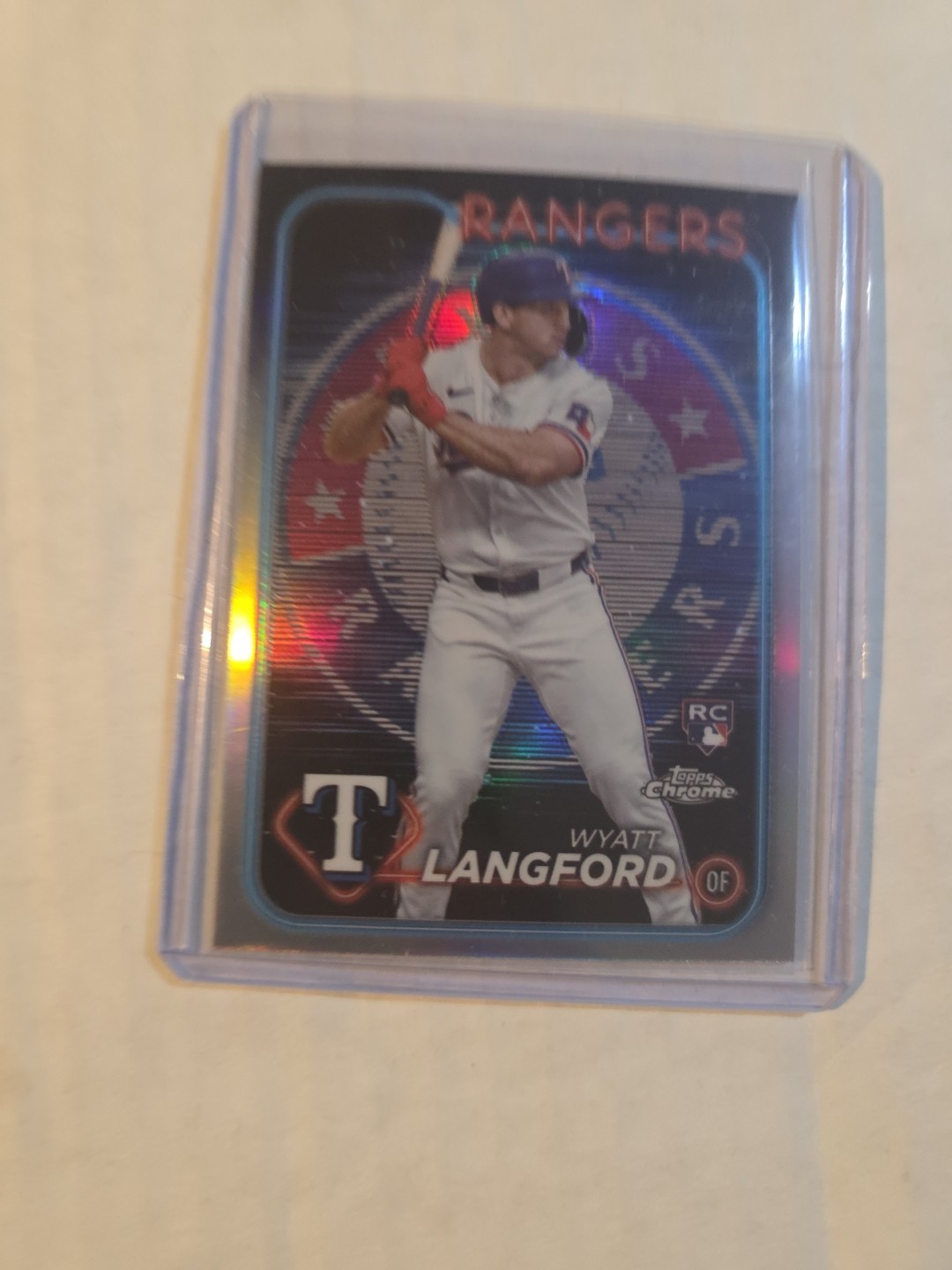 2024 Topps Chrome - Wyatt Langford #122 Lightboard Logo Refractor (RC)