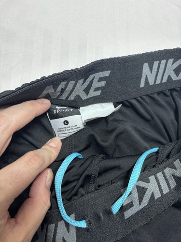 Unisex Boys Nike Shorts Breathable Large Dri Fit Elastic Waist Black - Picture 4 of 7