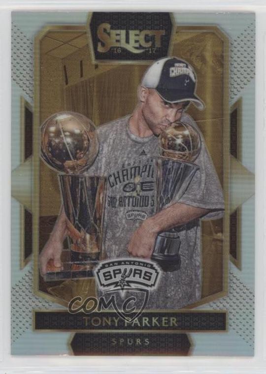 2016-17 Panini Select Courtside Silver Prizm Tony Parker #295 HOF 0p16