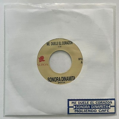 SONORA DINAMITA - ME DUELE EL CORAZON / MOLIENDO CAFE - 1996 MEXICAN 7'' SINGLE