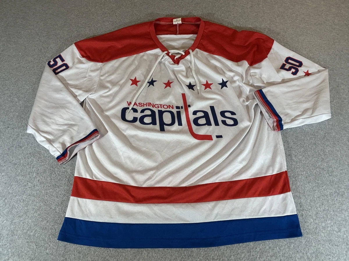 Ancien Maillot De Hockey CCM Washington Capitals NHL, Taille XL Originale, Blanc, Pour Adulte