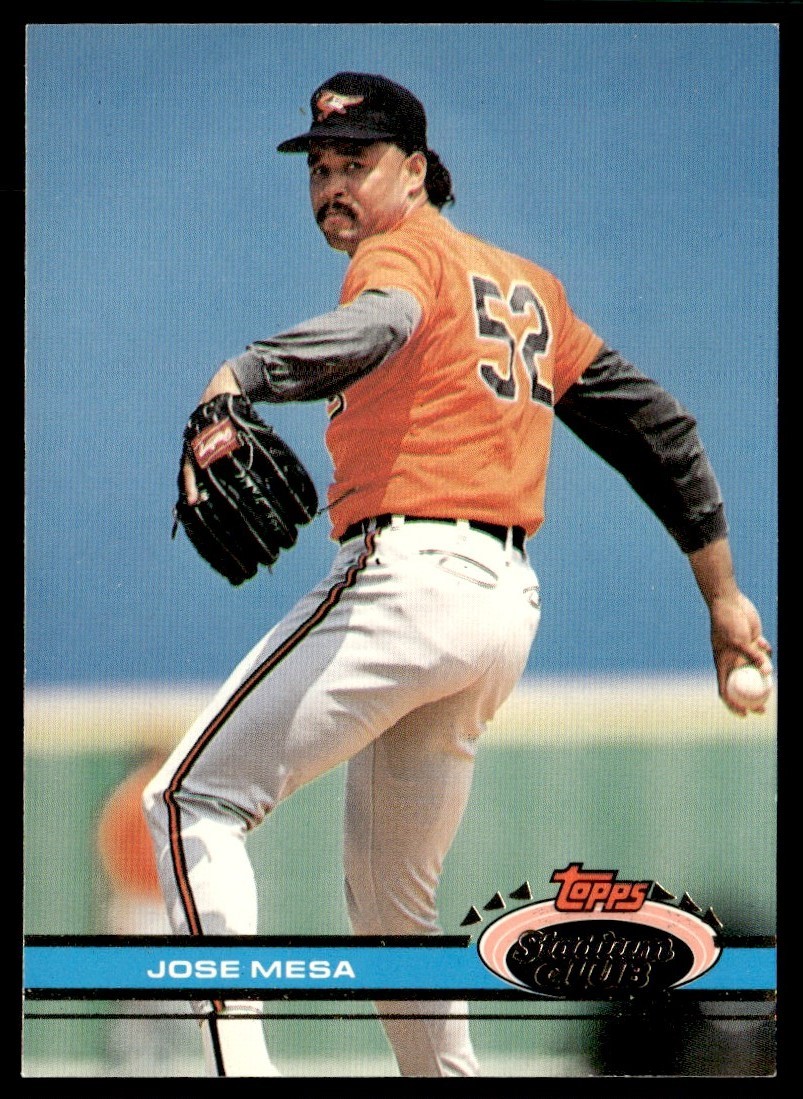 1991 Stadium Club Jose Mesa Baltimore Orioles #380