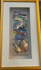 Raphael Abecassis  Jerusalem ”Framed Original 6-Layer Decoupage, Hand Signed