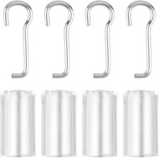 8Pcs Mini Blinds Replacement Parts - Stainless Steel Wand Hook, Wire, Sleeve