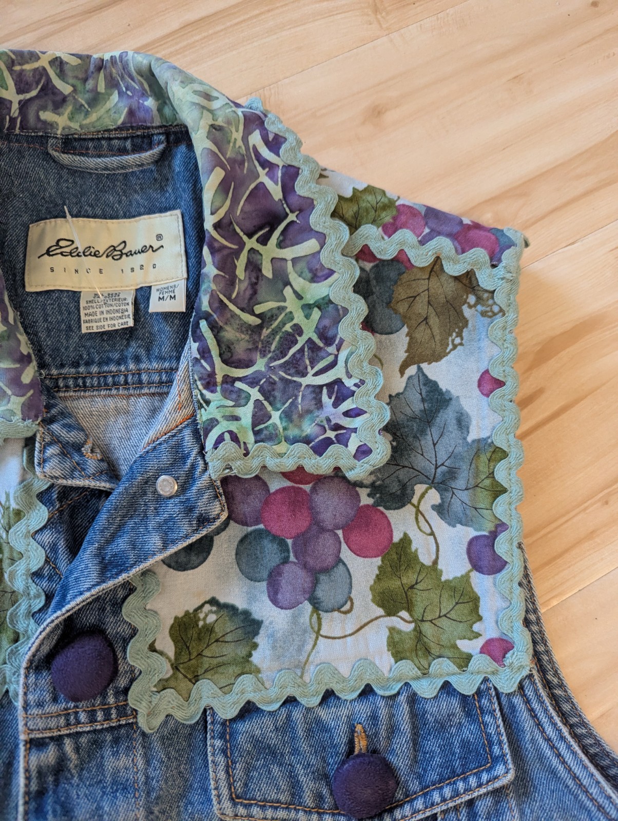 Custom Made Premium Patchwork Buttons Trucker Den… - image 4