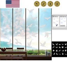 Large Size Anti-Collision Window Clings - Translucent/Dusted Bird Deterrent f...
