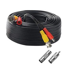 100ft/30M All-in-One BNC Video Power Cables, BNC Extension 1-Pack Black