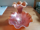 Carnival Glass DUGAN PEACH OPAL FISHNET EPERGNE