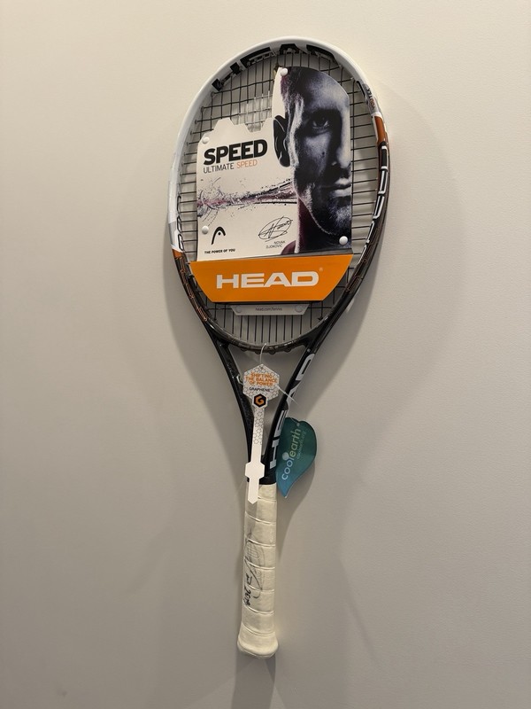 novak djokovic signed racket COA