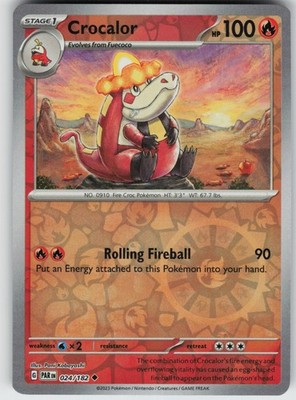 PO-03 Reverse Holo Crocalor 024/182 Uncommon SV04: Paradox Rift