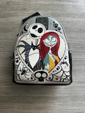 Loungefly Nightmare Before Christmas Jack  Sally Sequin Mini Backpack NWT