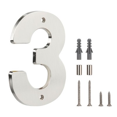 Floating House Number Sign for Home - 5 Inch Modern Numerous Easy DIY Install...