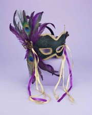 Rubie's - Mardi Gras Feather Couples Mask
