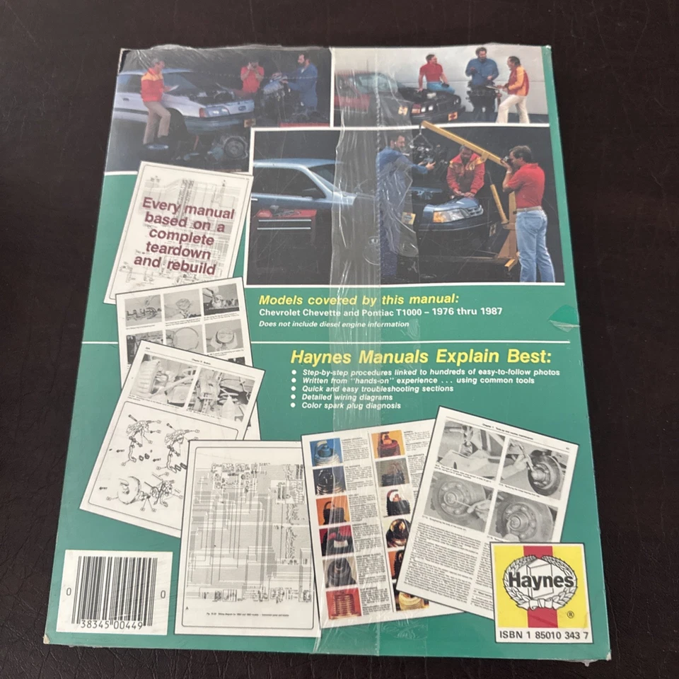 雪佛兰 Chevette Pontiac T1000 1976 - 1987 所有燃气型号 Haynes 449 全新 — 第 2/4 张图片