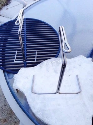 Plate Setter Lifter Large Medium Big Green Egg AND Ott Grill Lifter Tool