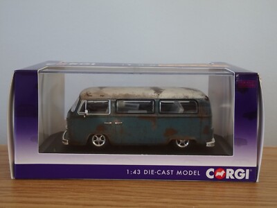 CORGI VANGUARDS VW VOLKSWAGEN TYPE 2 T2 RAT BLUE CAMPER VAN