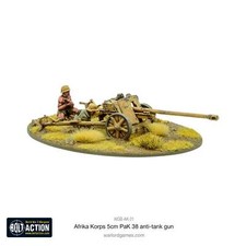 Germany - Afrika Korps 5cm Pak38 Anti-Tank Gun: Warlord Games Bolt Action