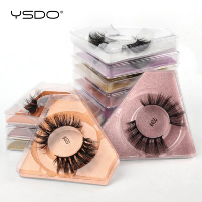 YSDO 3D False Eyelashes Mink Natural Extension Black Soft Lashes Makeup Handamde