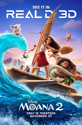 2024 Disney Moana 2 Dwayne Johnson Maui 11x17 Poster | eBay