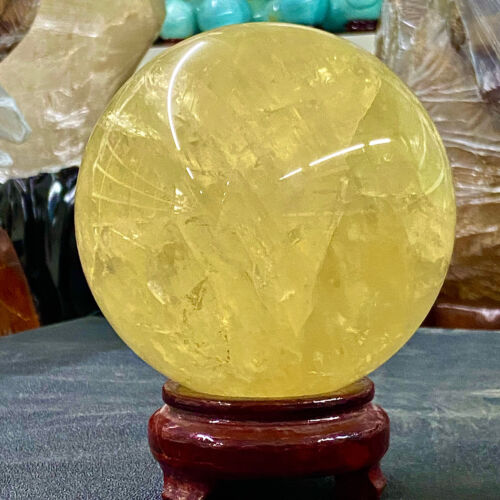 5.31LB Natural Yellow crystal ball Quartz Citrine sphere Mineral healing - 第 4/12 張圖片