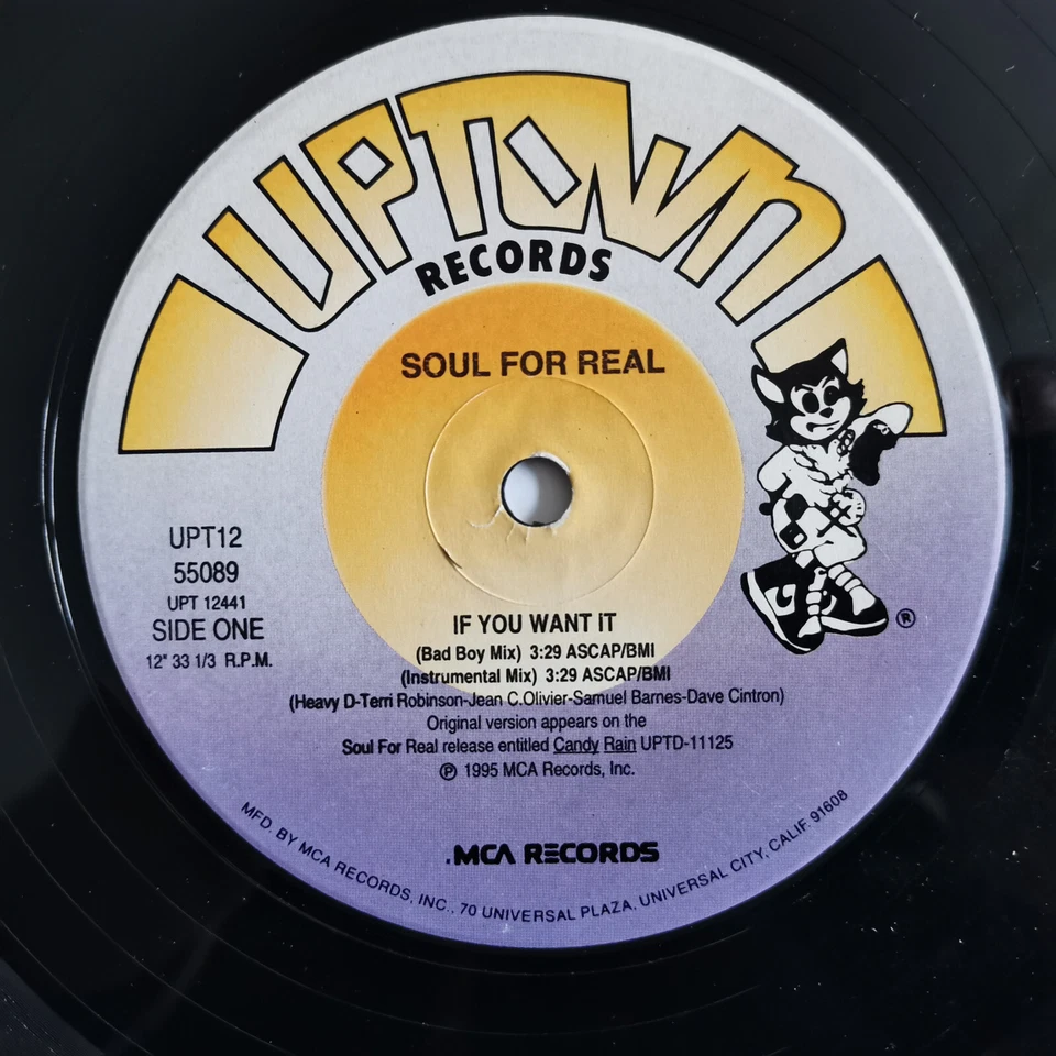 Soul For Real – If You Want It - Vinyl,  12", 33 ⅓ RPM Single- US 1995 - VG+/VG+ - Photo 3/4