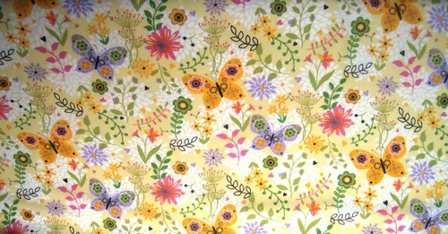 Cotton Flannel Butterfly Dragonfly Birds Frogs Watercolor Planets bug FQ HY BTY - Picture 4 of 24