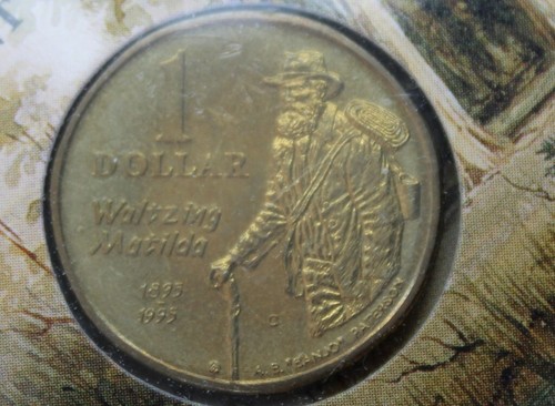 * 1995 C MINT MARK WALTZING MATILDA DOLLAR COIN UNCIRCULATED SOME TONE #WYB28