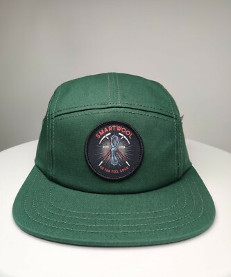 Smartwool Unisex Ice Axe 5 Panel Cap Hat Dark Sage One Size