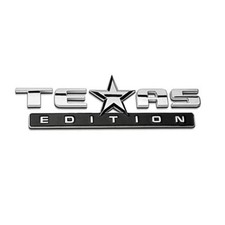 1pc Texas Edition Emblem Silverblack Chevy Silverado Sierra Universal Decal