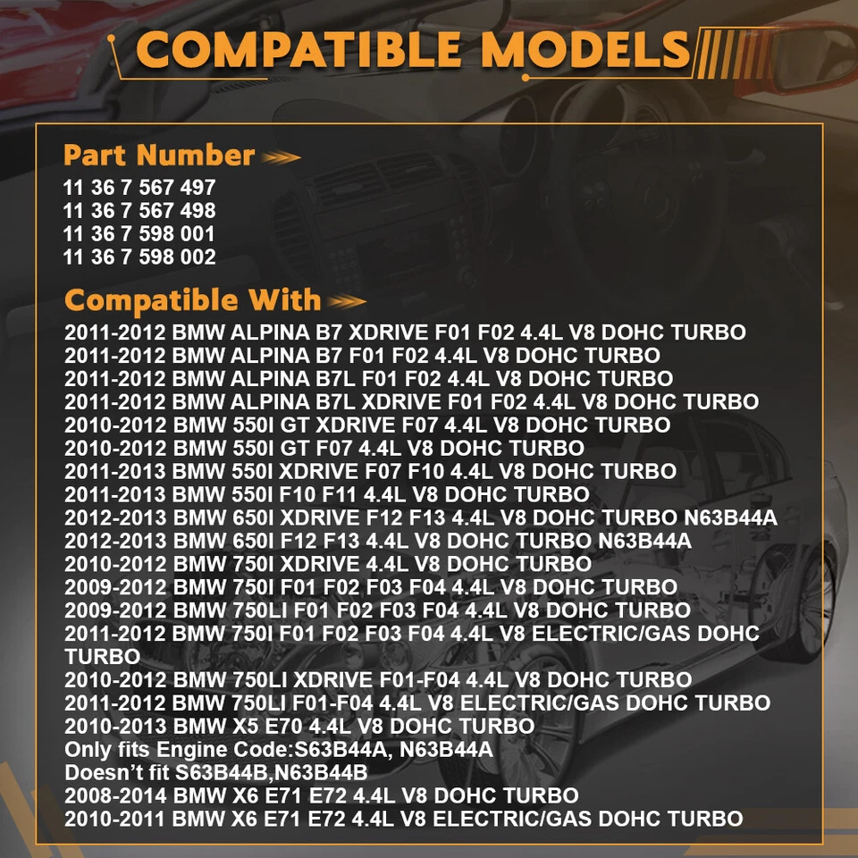 Intake Exhaust VVT Gears For BMW Alpina B7 550I 650I 750LI X5 X6 N63 S63 4.4L V8 - Image 2 of 4