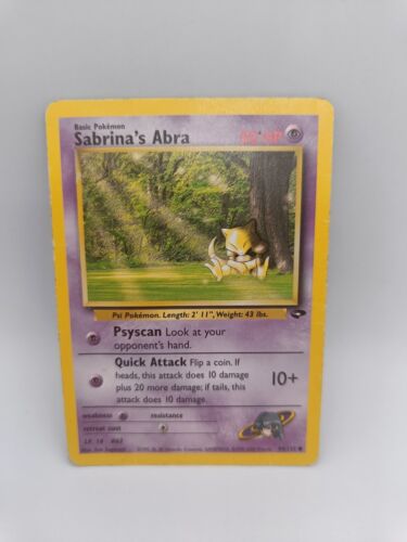Sabrina's Abra 94/132 Gym Challenge WOTC Vintage Pokemon Cards Heavy Played - Picture 1 of 2