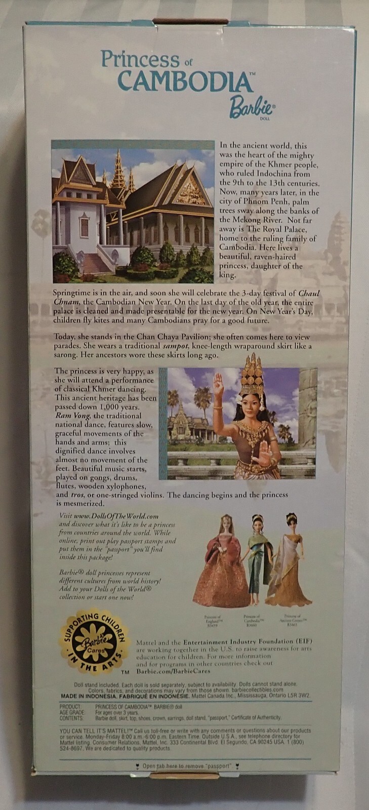 BARBIE COLLECTION DOLLS Of The World Princess Of Cambodia Édition Limitée NRFB EUR 89,00 - FR