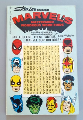 MARVEL'S MASTERMIND WONDEROUS WORD FINDS, STAN LEE, TEMPO, MARVEL, 1977