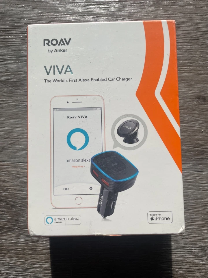 ANKER Roav Viva Alexa-Enabled Car Charger with Universal Magnetic Mount, Sealed