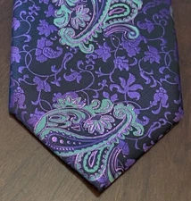 Steven By Steven Land Purple Green Hand Made 100% Microfiber  Made In China